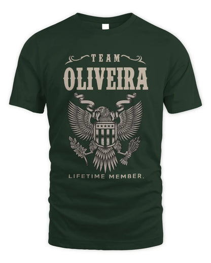 OLIVEIRA TP06-K82 – Personalized Classic Style Apparel “Team NAME Lifetime Member” - Unisex Standard T-Shirt - Forest Green