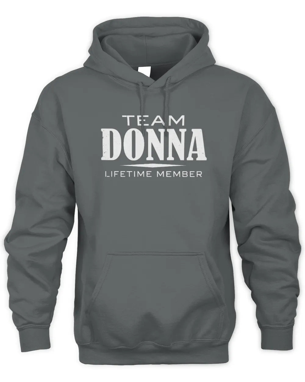 DONNA BL62-K4-128 - Personalized “Team NAME Lifetime Member” - Unisex Hoodie - Charcoal