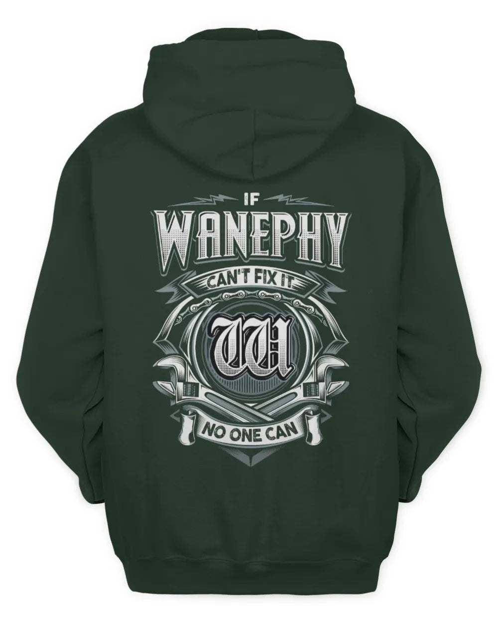 WANEPHY AP81-K4-626 - Personalized Ahmed Quote Apparel “If Ahmed Can't Fix It, No One Can” - Unisex Hoodie - Forest Green