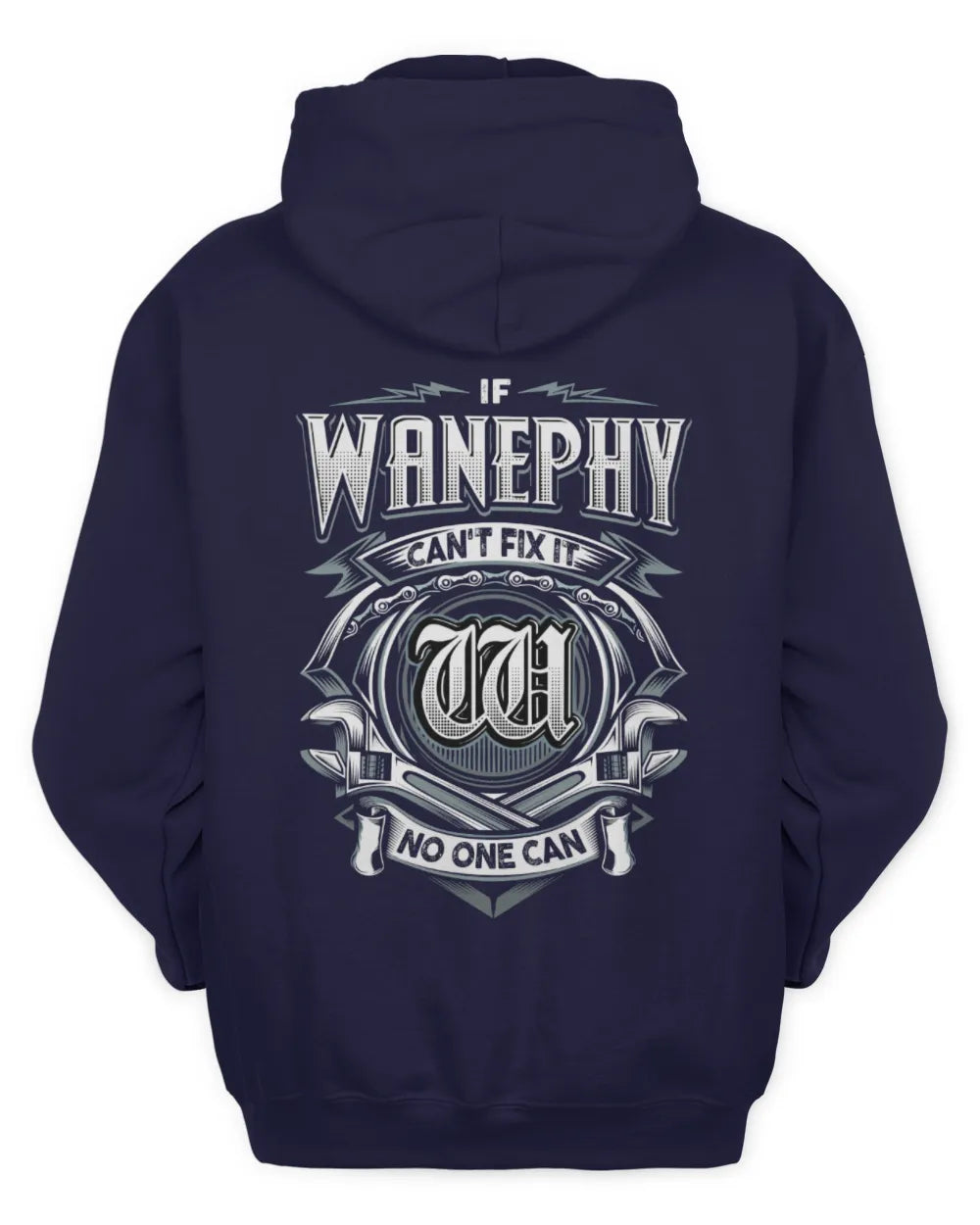 WANEPHY AP81-K4-626 - Personalized Ahmed Quote Apparel “If Ahmed Can't Fix It, No One Can” - Unisex Hoodie - Navy