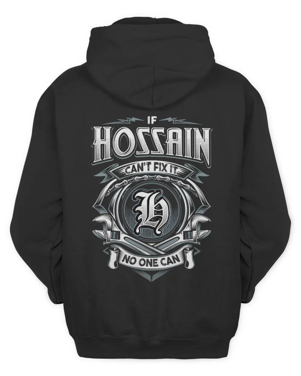 HOSSAIN AP81-K4-626 - Personalized Ahmed Quote Apparel “If Ahmed Can't Fix It, No One Can” - Unisex Hoodie - Black