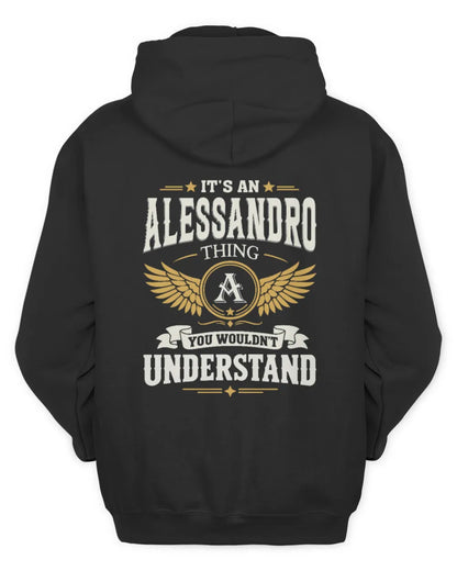ALESSANDRO KT06-M008 It’s a [NAME] Thing – You Wouldn’t Understand | Personalized Vintage T-Shirt - Unisex Hoodie - Black