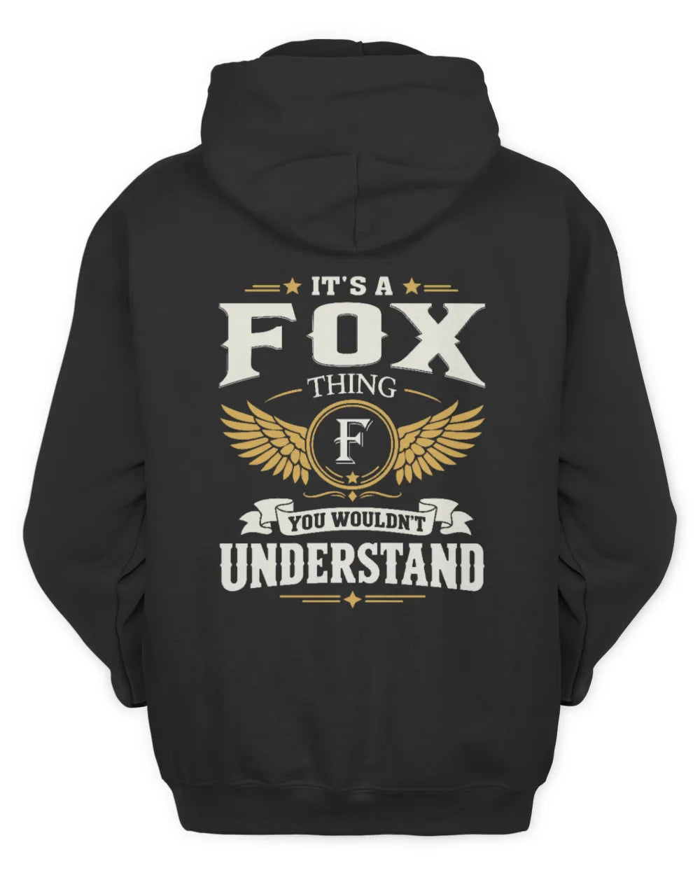 FOX KT06-M008 It’s a [NAME] Thing – You Wouldn’t Understand | Personalized Vintage T-Shirt - Unisex Hoodie - Black