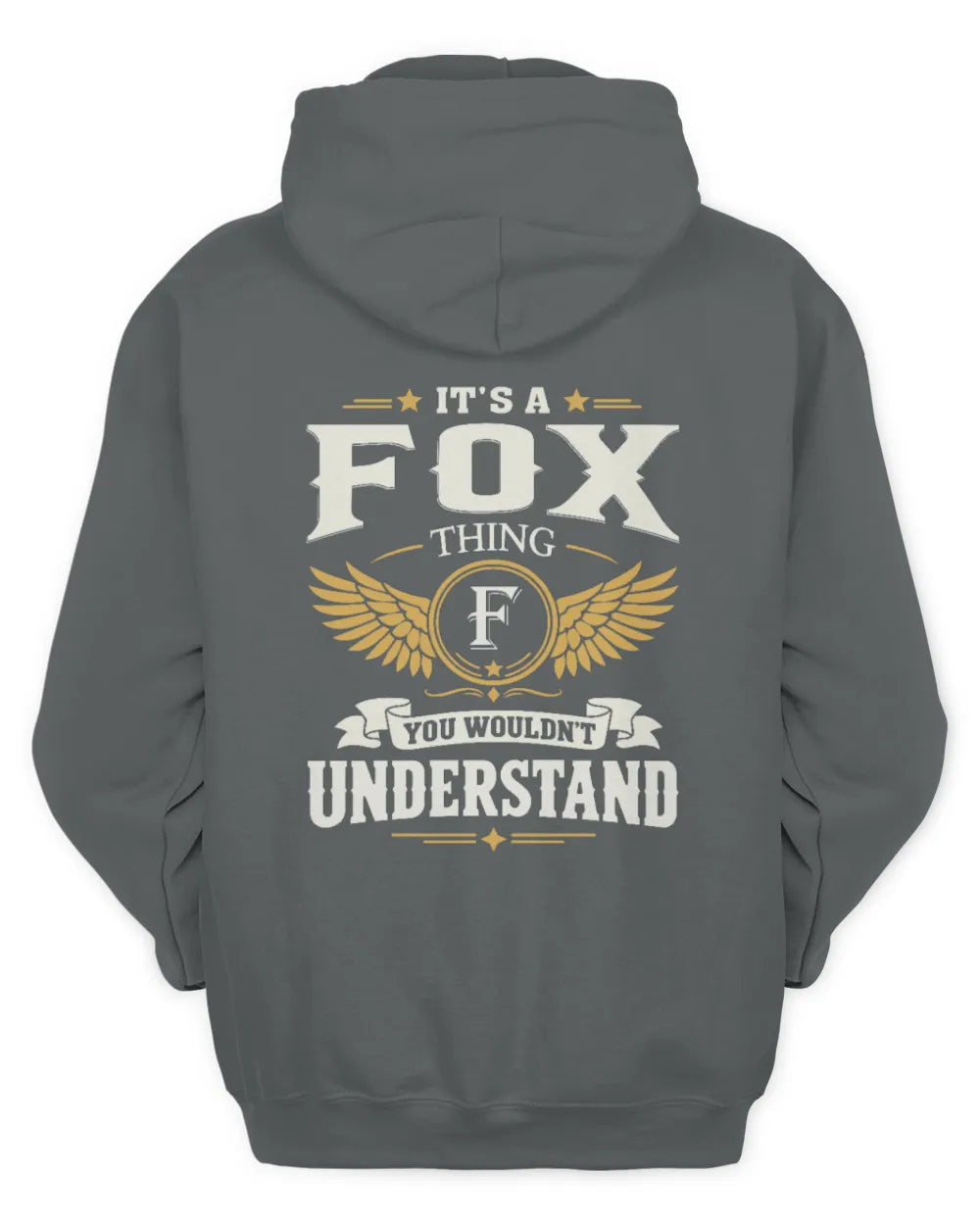 FOX KT06-M008 It’s a [NAME] Thing – You Wouldn’t Understand | Personalized Vintage T-Shirt - Unisex Hoodie - Charcoal
