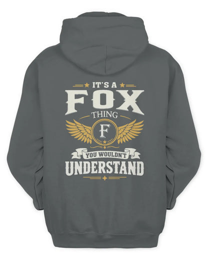 FOX KT06-M008 It’s a [NAME] Thing – You Wouldn’t Understand | Personalized Vintage T-Shirt - Unisex Hoodie - Charcoal