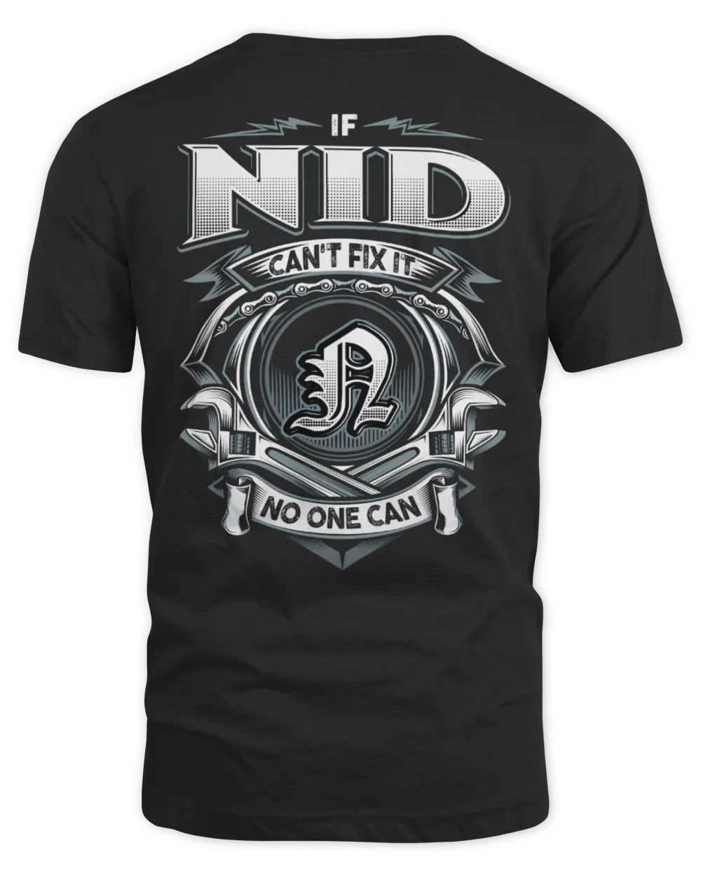 NID AP81-K4-626 - Personalized Ahmed Quote Apparel “If Ahmed Can't Fix It, No One Can” - Unisex Standard T-Shirt - Black