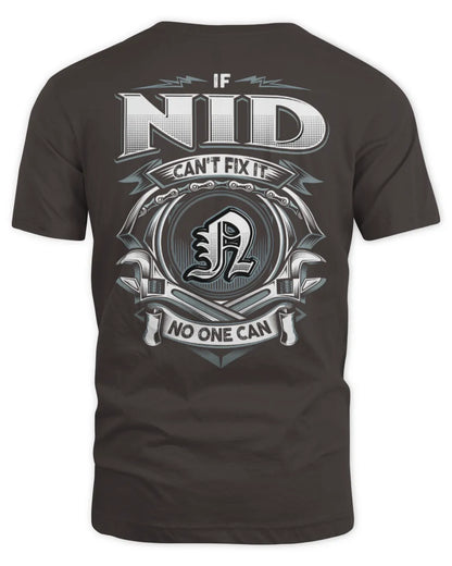 NID AP81-K4-626 - Personalized Ahmed Quote Apparel “If Ahmed Can't Fix It, No One Can” - Unisex Standard T-Shirt - Dark Chocolate