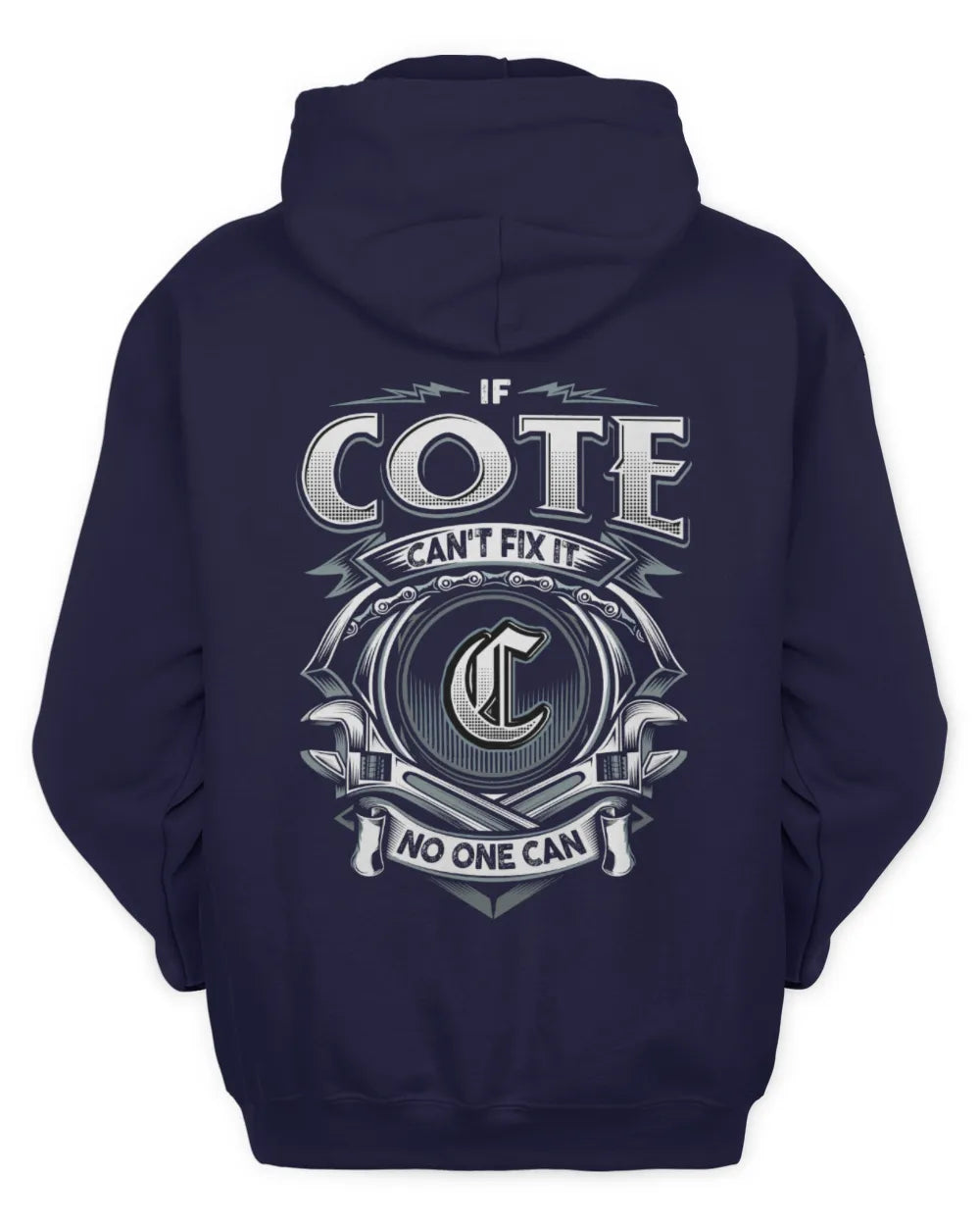 COTE AP81-K4-626 - Personalized Ahmed Quote Apparel “If Ahmed Can't Fix It, No One Can” - Unisex Hoodie - Navy