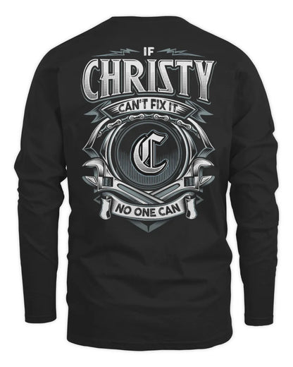 CHRISTY AP81-K4-626 - Personalized Ahmed Quote Apparel “If Ahmed Can't Fix It, No One Can” - Men's Long Sleeved T-Shirt - Black