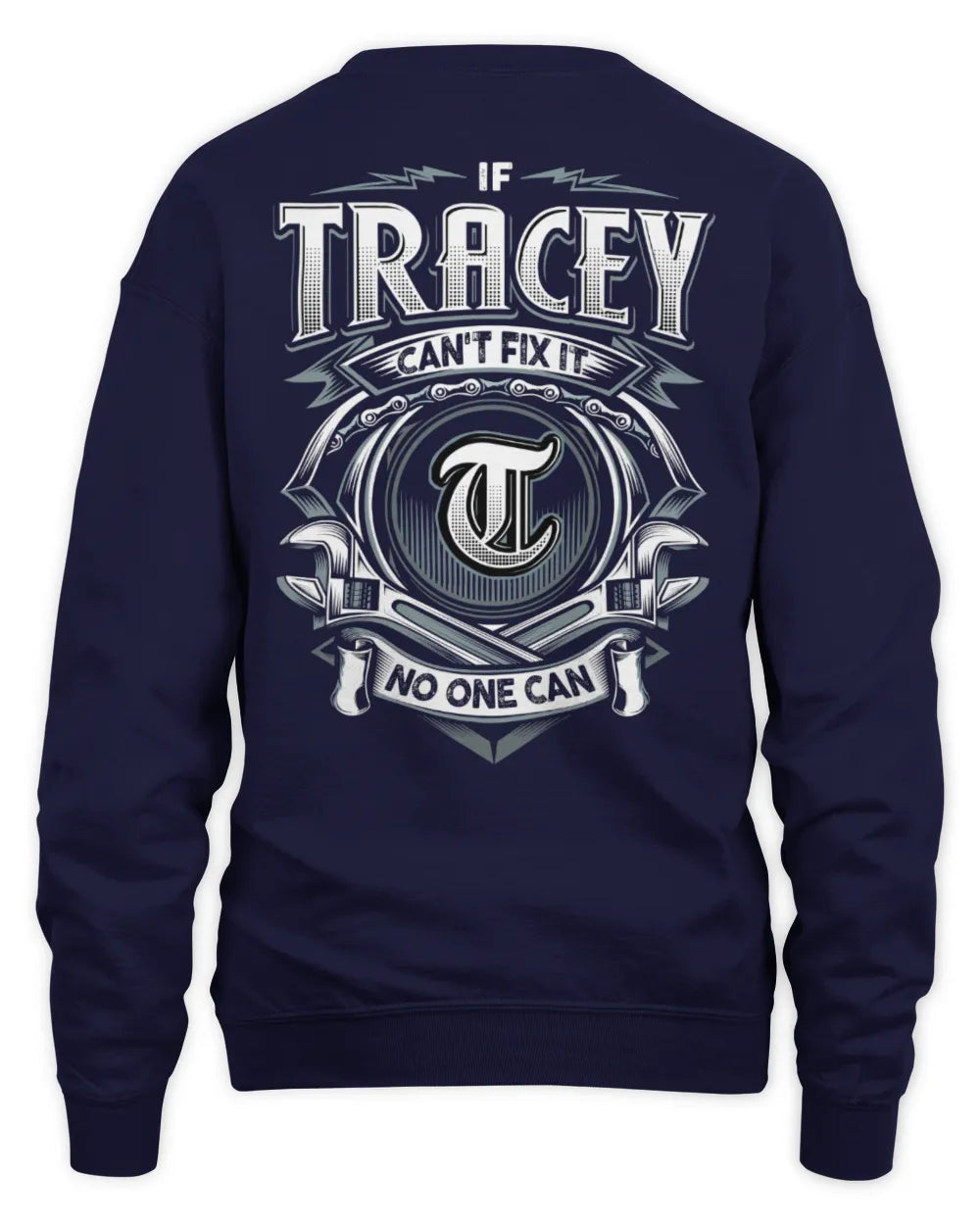 TRACEY AP81-K4-626 - Personalized Ahmed Quote Apparel “If Ahmed Can't Fix It, No One Can” - Unisex Sweatshirt - Navy