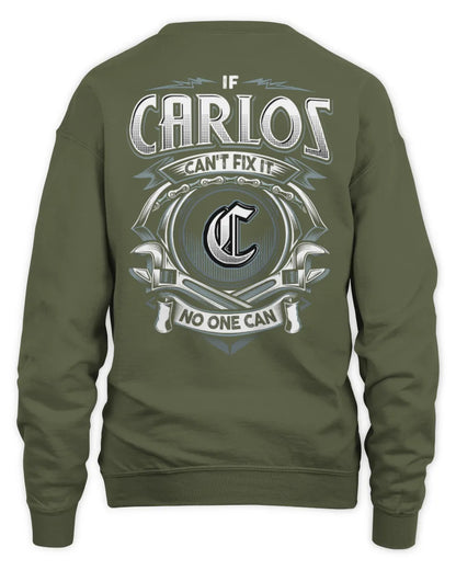 CARLOS AP81-K4-626 - Personalized Ahmed Quote Apparel “If Ahmed Can't Fix It, No One Can” - Unisex Sweatshirt - Military Green