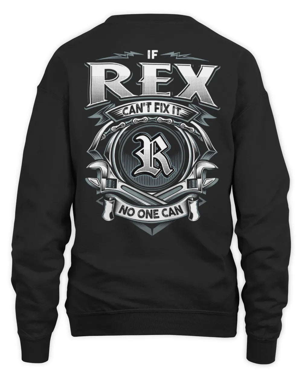 REX AP81-K4-626 - Personalized Ahmed Quote Apparel “If Ahmed Can't Fix It, No One Can” - Unisex Sweatshirt - Black