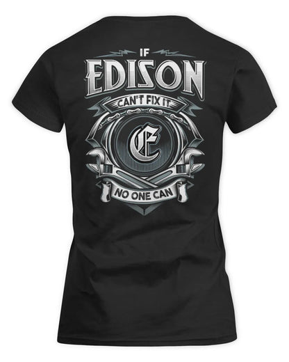 EDISON AP81-K4-626 - Personalized Ahmed Quote Apparel “If Ahmed Can't Fix It, No One Can” - Women's Standard T-Shirt - Black