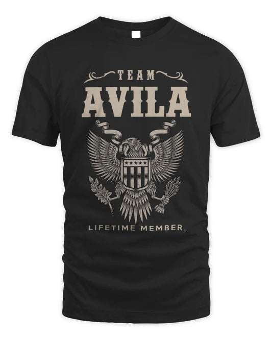 AVILA TP06-K82 – Personalized Classic Style Apparel “Team NAME Lifetime Member” - Unisex Standard T-Shirt - Black
