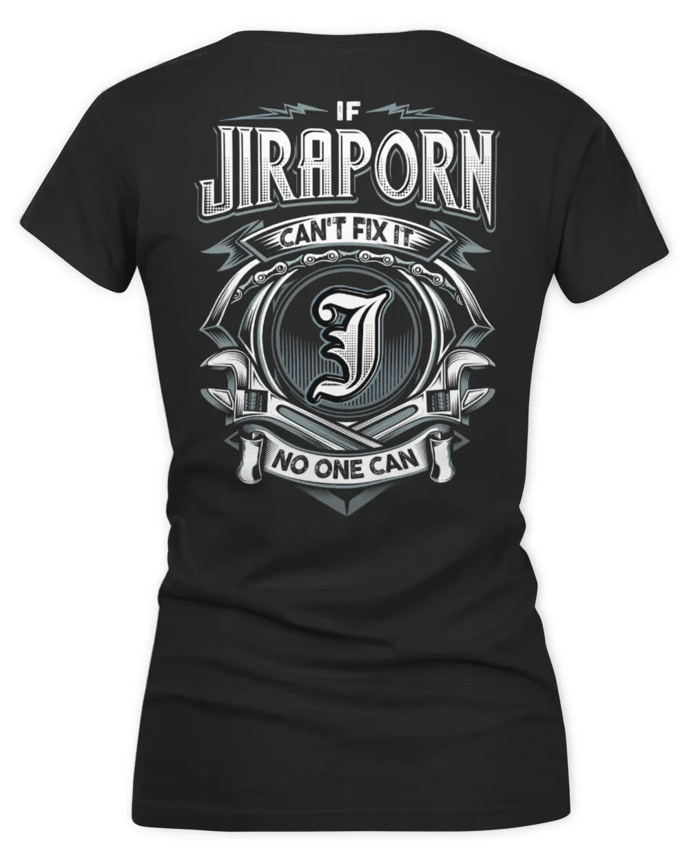 JIRAPORN AP81-K4-626 - Personalized Ahmed Quote Apparel “If Ahmed Can't Fix It, No One Can” - Women's V-Neck T-Shirt - Black