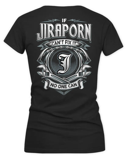 JIRAPORN AP81-K4-626 - Personalized Ahmed Quote Apparel “If Ahmed Can't Fix It, No One Can” - Women's V-Neck T-Shirt - Black