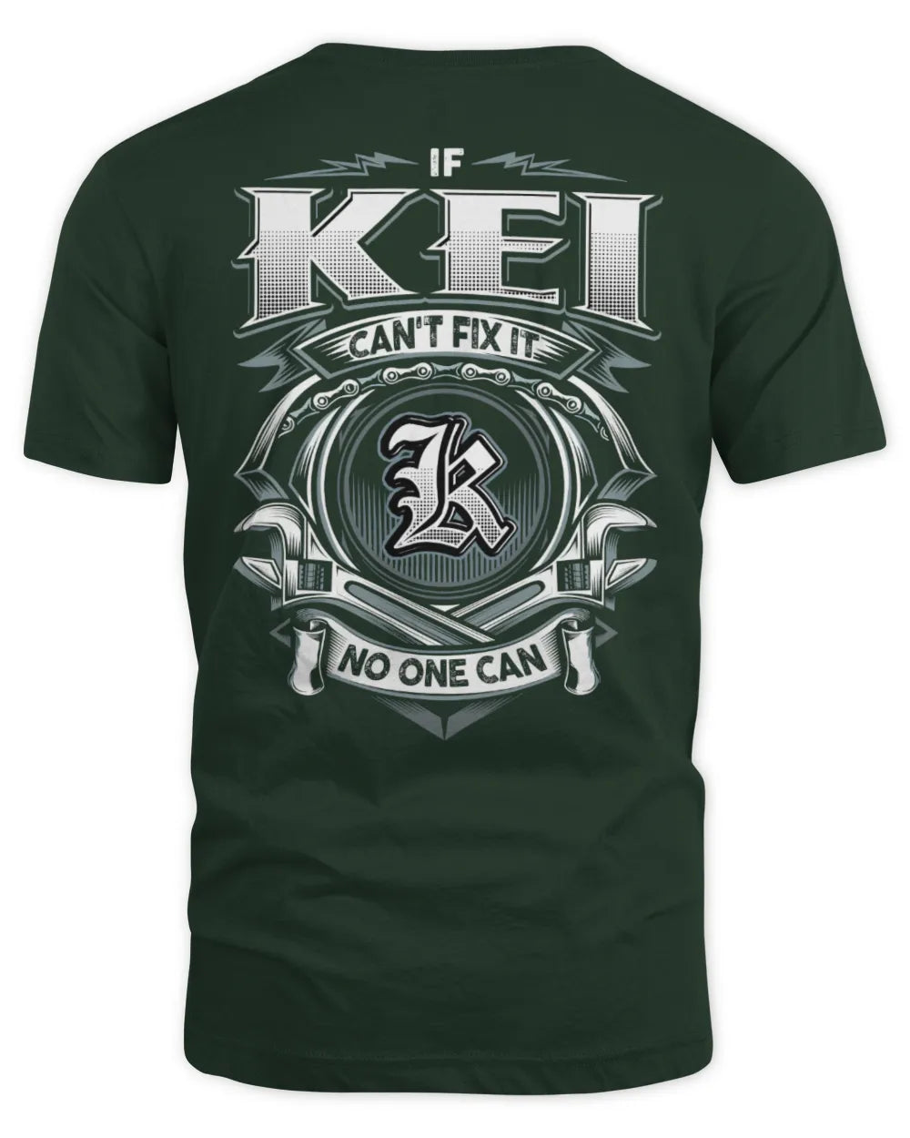 KEI AP81-K4-626 - Personalized Ahmed Quote Apparel “If Ahmed Can't Fix It, No One Can” - Unisex Standard T-Shirt - Forest Green