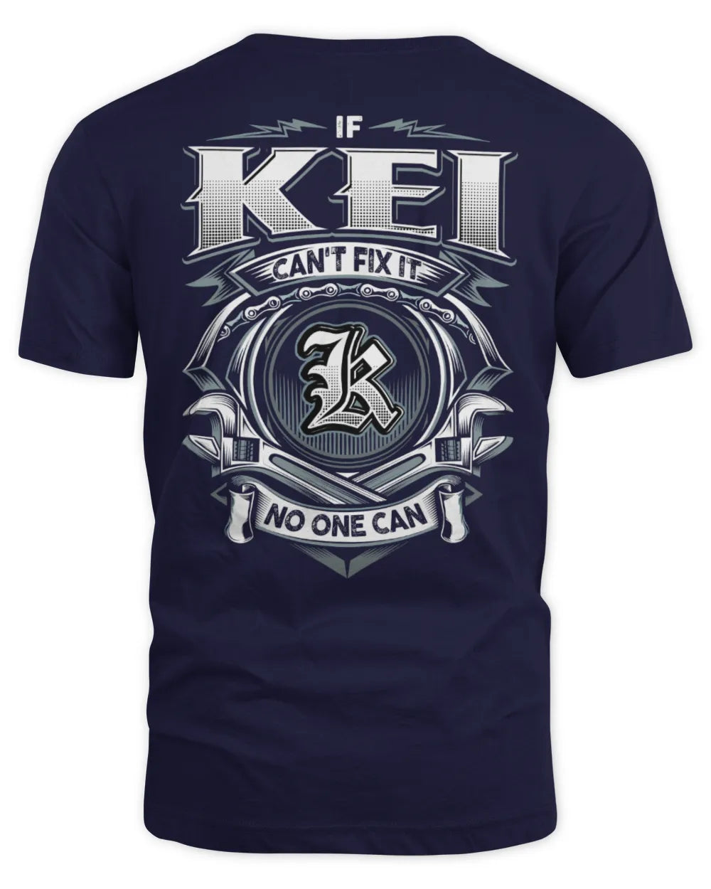 KEI AP81-K4-626 - Personalized Ahmed Quote Apparel “If Ahmed Can't Fix It, No One Can” - Unisex Standard T-Shirt - Navy