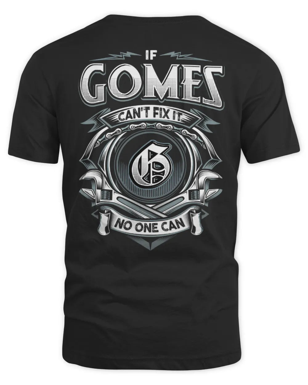 GOMES AP81-K4-626 - Personalized Ahmed Quote Apparel “If Ahmed Can't Fix It, No One Can” - Unisex Standard T-Shirt - Black