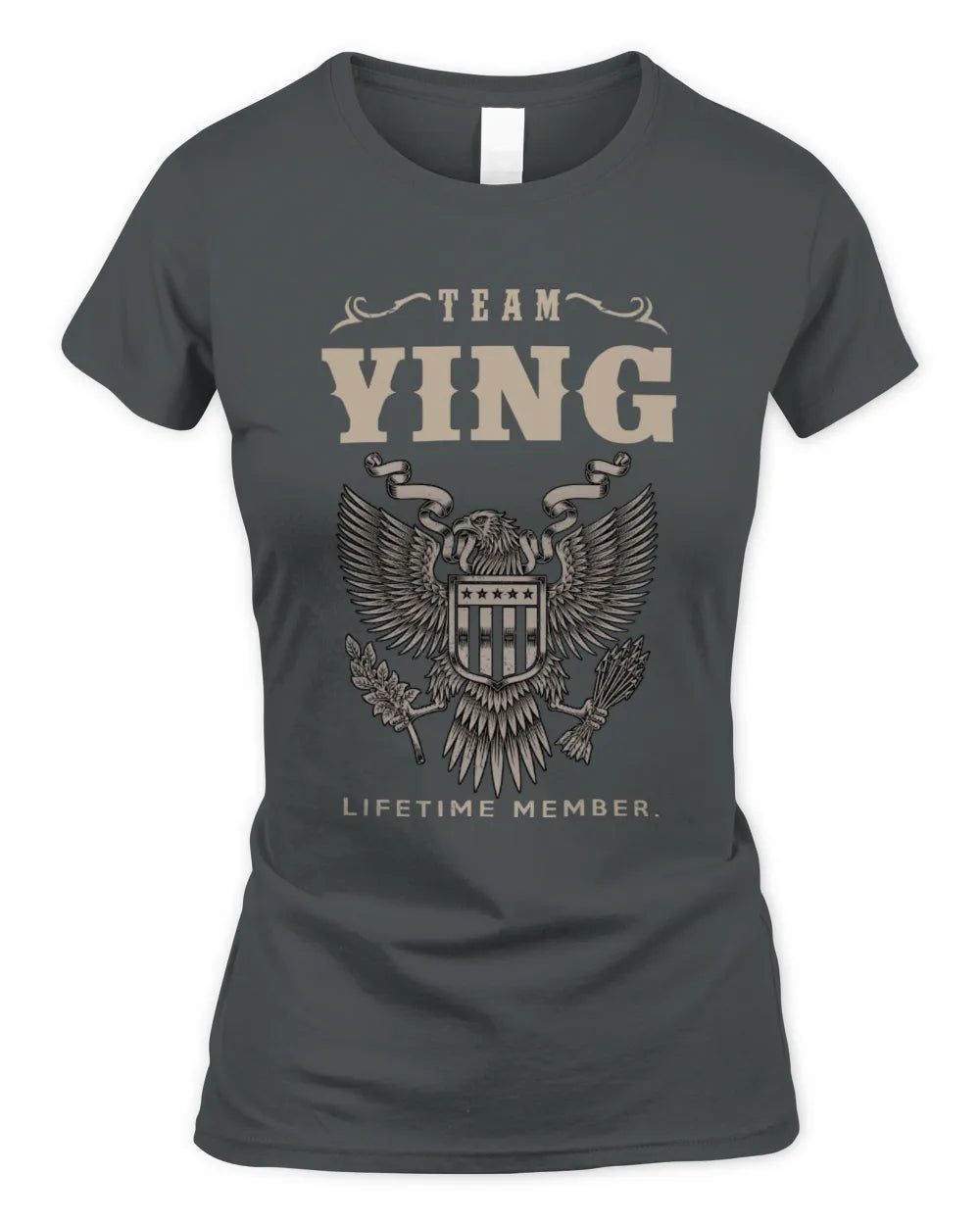 YING TP06-K82 – Personalized Classic Style Apparel “Team NAME Lifetime Member” - Women's Standard T-Shirt - Charcoal