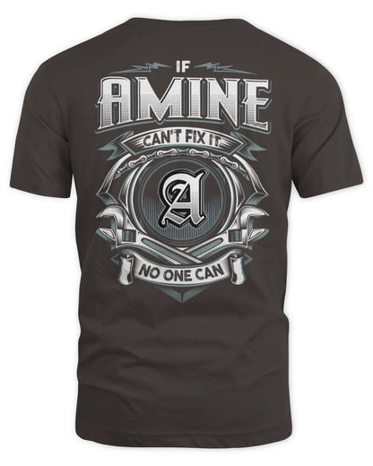 AMINE AP81-K4-626 - Personalized Ahmed Quote Apparel “If Ahmed Can't Fix It, No One Can” - Unisex Standard T-Shirt - Dark Chocolate
