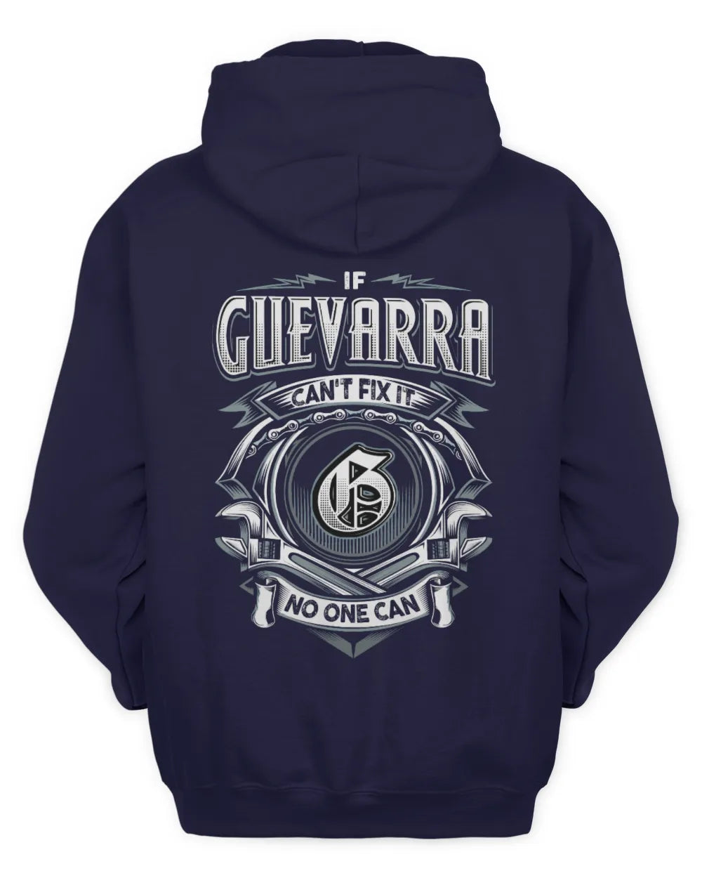GUEVARRA AP81-K4-626 - Personalized Ahmed Quote Apparel “If Ahmed Can't Fix It, No One Can” - Unisex Hoodie - Navy