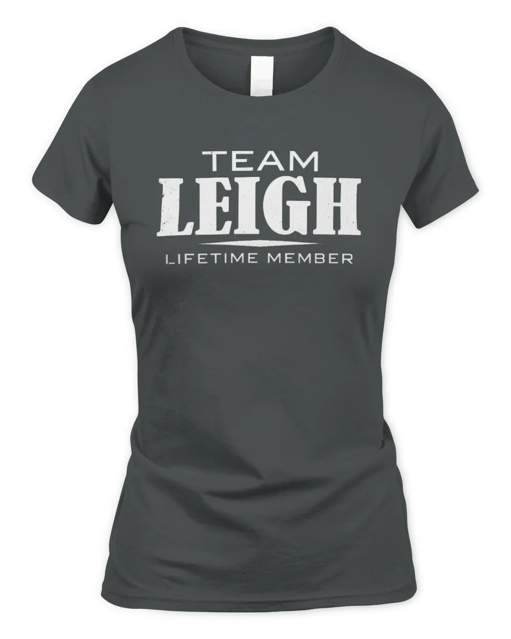 LEIGH BL62-K4-128 - Personalized “Team NAME Lifetime Member” - Women's Standard T-Shirt - Charcoal