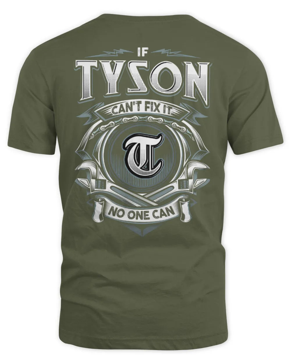 TYSON AP81-K4-626 - Personalized Ahmed Quote Apparel “If Ahmed Can't Fix It, No One Can” - Unisex Standard T-Shirt - Military Green