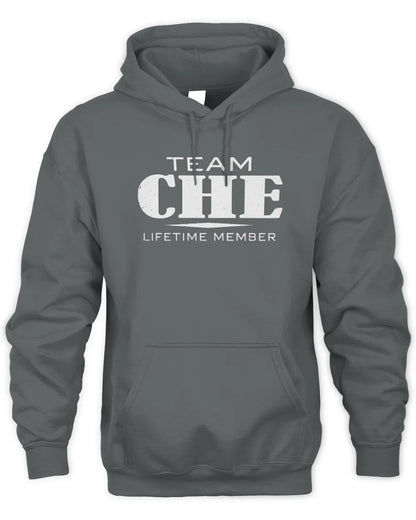 CHE BL62-K4-128 - Personalized “Team NAME Lifetime Member” - Unisex Hoodie - Charcoal