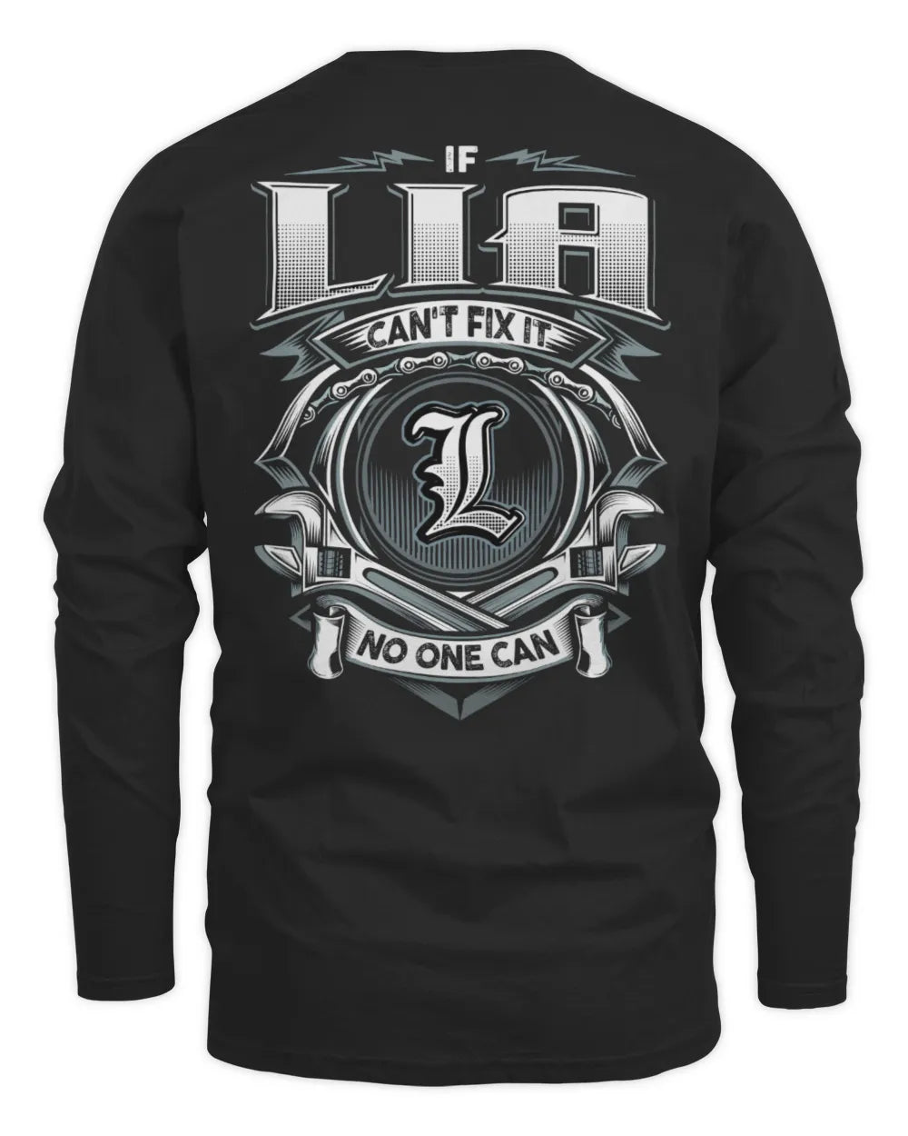 LIA AP81-K4-626 - Personalized Ahmed Quote Apparel “If Ahmed Can't Fix It, No One Can” - Men's Long Sleeved T-Shirt - Black