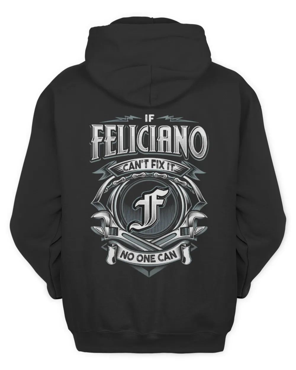 FELICIANO AP81-K4-626 - Personalized Ahmed Quote Apparel “If Ahmed Can't Fix It, No One Can” - Unisex Hoodie - Black