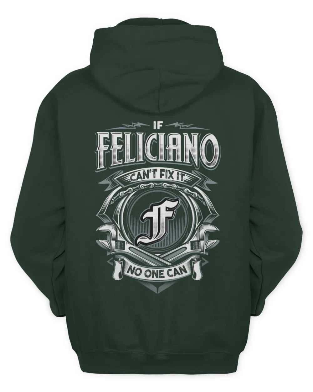 FELICIANO AP81-K4-626 - Personalized Ahmed Quote Apparel “If Ahmed Can't Fix It, No One Can” - Unisex Hoodie - Forest Green