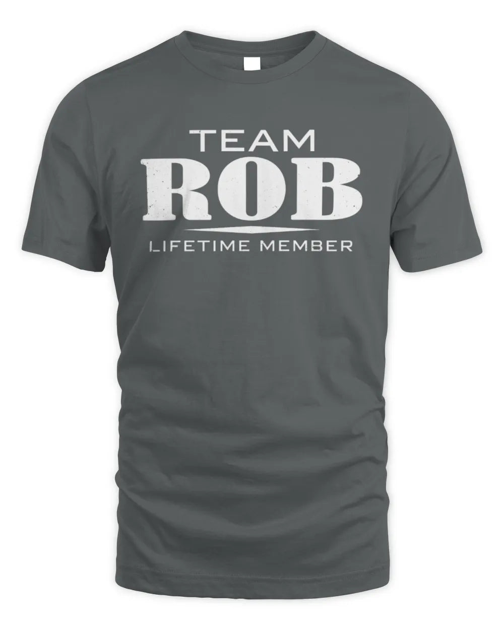 ROB BL62-K4-128 - Personalized “Team NAME Lifetime Member” - Unisex Standard T-Shirt - Charcoal