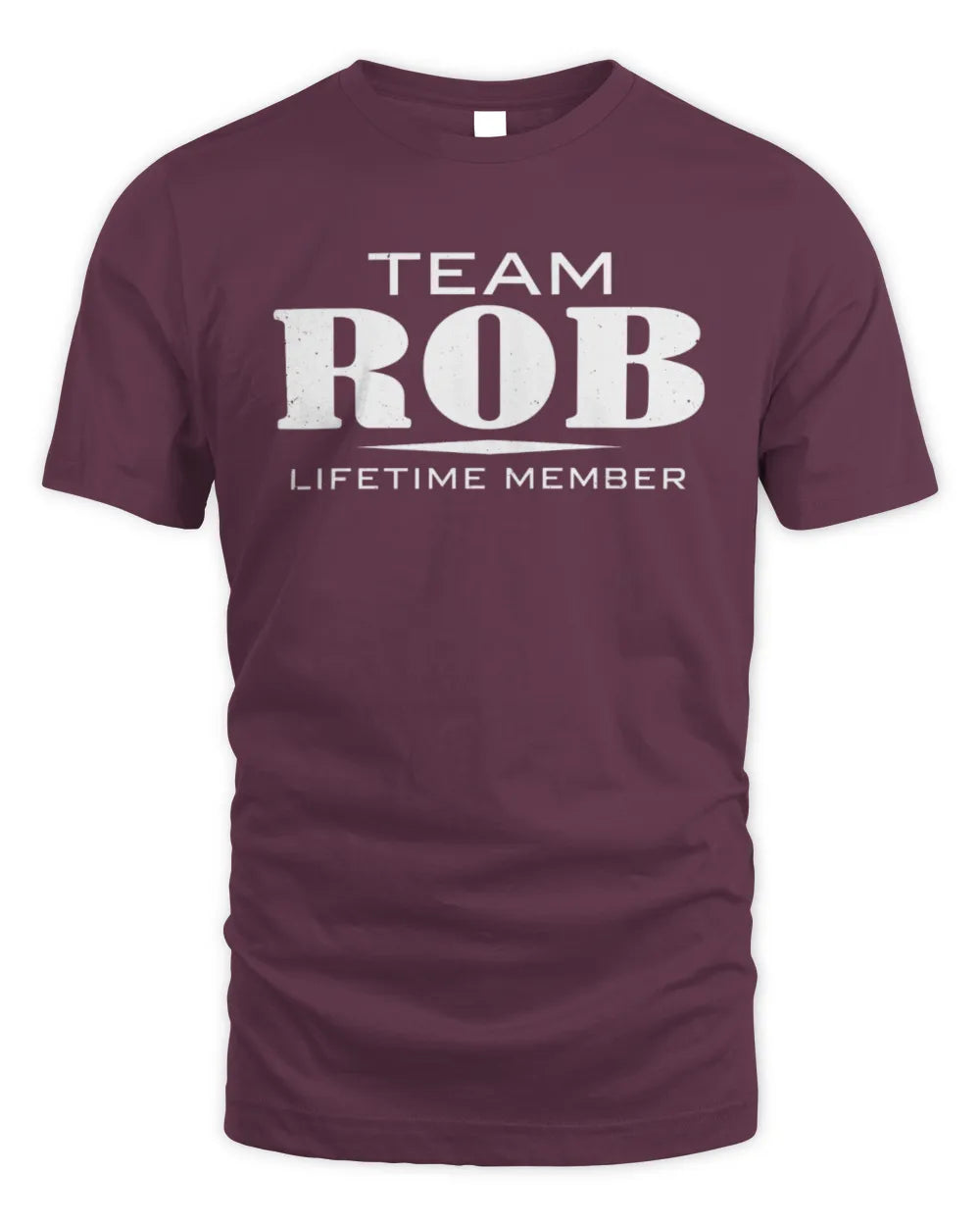 ROB BL62-K4-128 - Personalized “Team NAME Lifetime Member” - Unisex Standard T-Shirt - Maroon