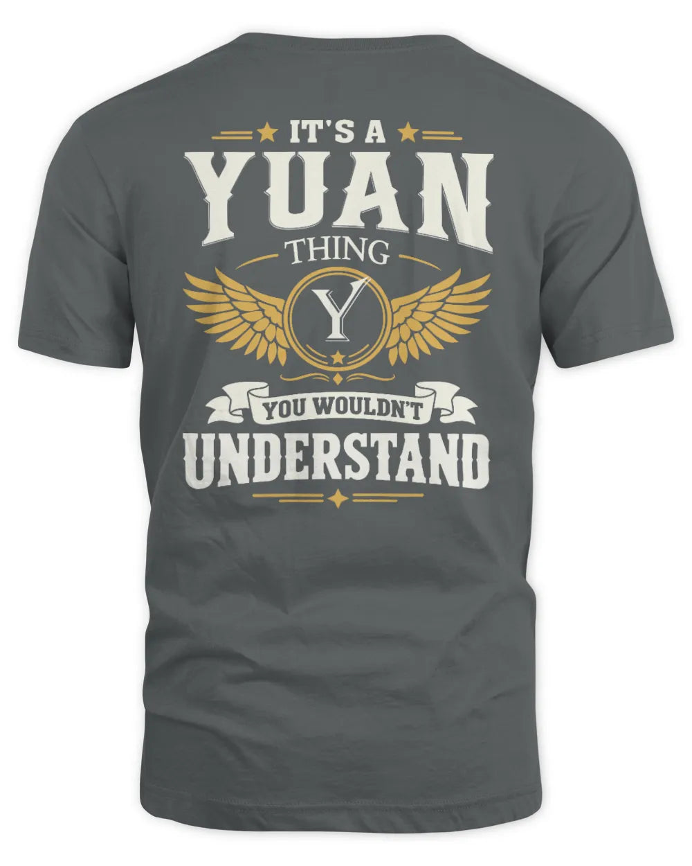 YUAN KT06-M008 It’s a [NAME] Thing – You Wouldn’t Understand | Personalized Vintage T-Shirt - Unisex Standard T-Shirt - Charcoal