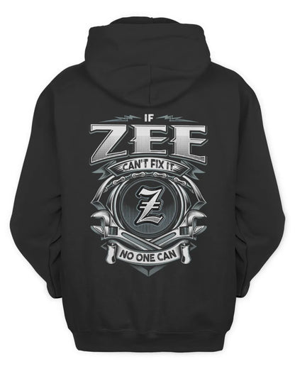 ZEE AP81-K4-626 - Personalized Ahmed Quote Apparel “If Ahmed Can't Fix It, No One Can” - Unisex Hoodie - Black