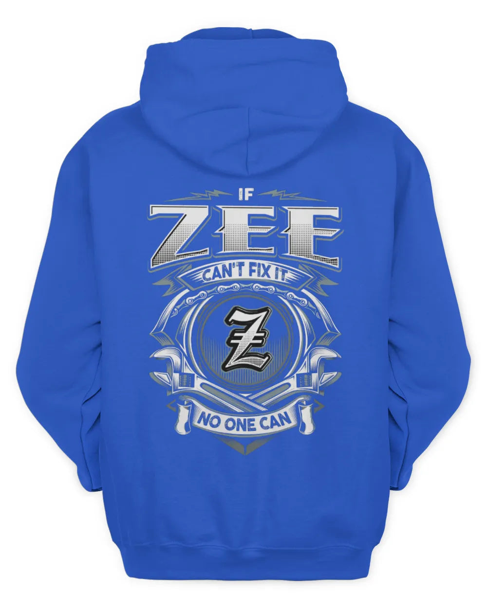 ZEE AP81-K4-626 - Personalized Ahmed Quote Apparel “If Ahmed Can't Fix It, No One Can” - Unisex Hoodie - Royal