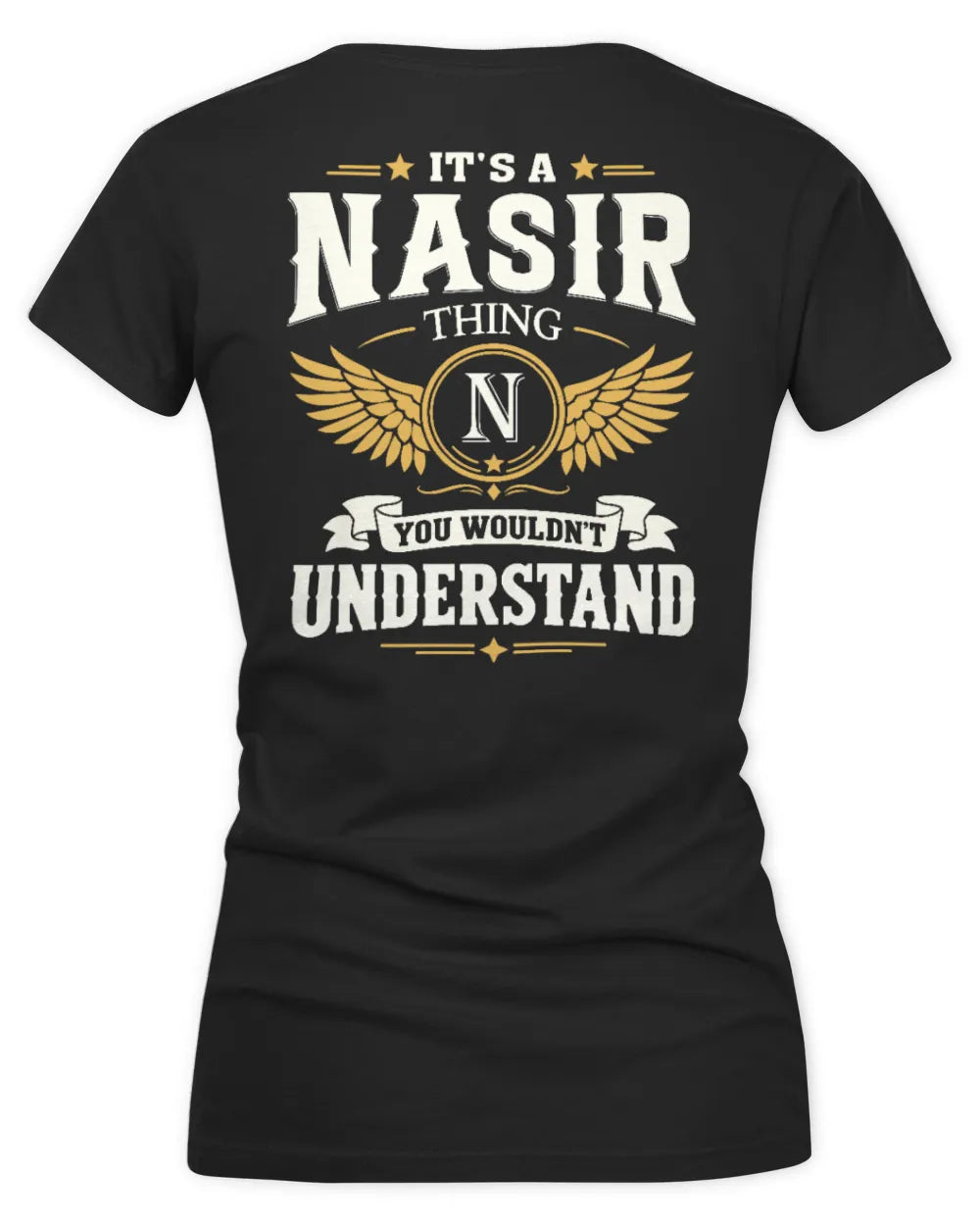 NASIR KT06-M008 It’s a [NAME] Thing – You Wouldn’t Understand | Personalized Vintage T-Shirt - Women's V-Neck T-Shirt - Black