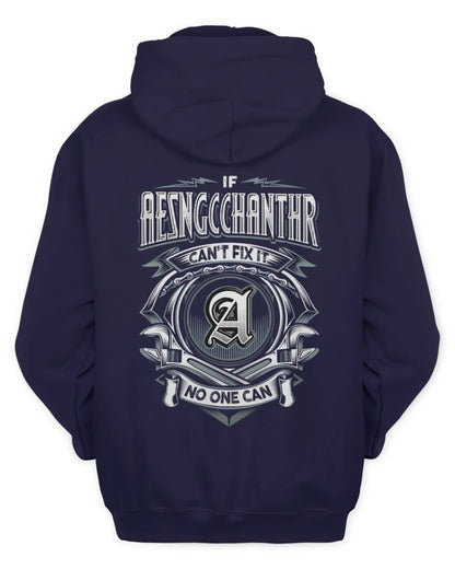 AESNGCCHANTHR AP81-K4-626 - Personalized Ahmed Quote Apparel “If Ahmed Can't Fix It, No One Can” - Unisex Hoodie - Navy
