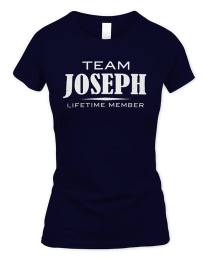 JOSEPH BL62-K4-128 - Personalized “Team NAME Lifetime Member” - Women's Standard T-Shirt - Navy