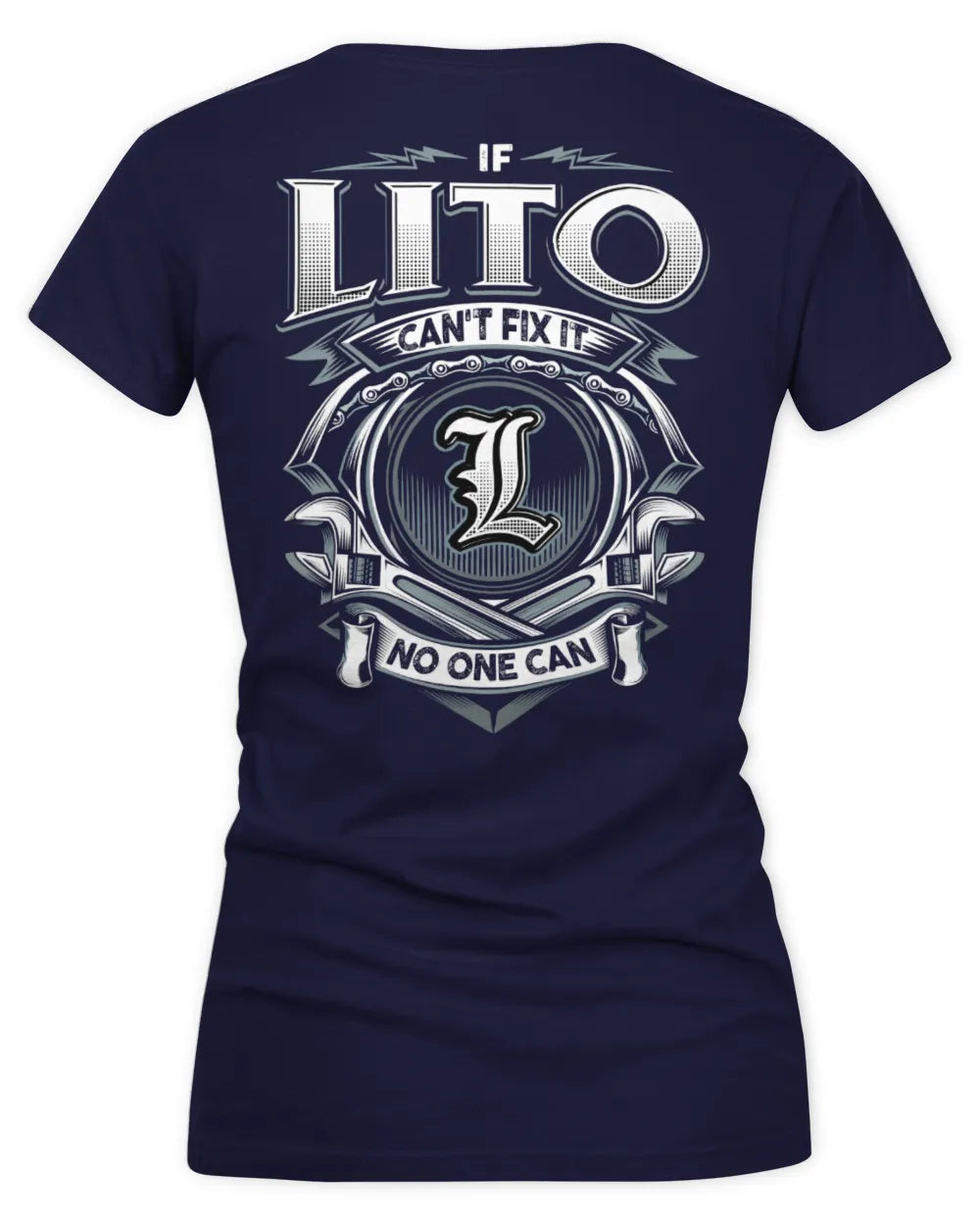LITO AP81-K4-626 - Personalized Ahmed Quote Apparel “If Ahmed Can't Fix It, No One Can” - Women's V-Neck T-Shirt - Navy