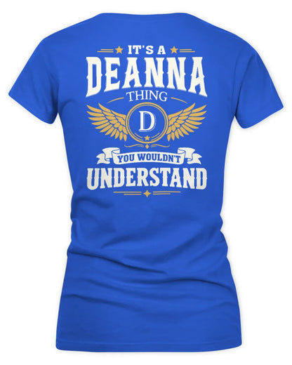DEANNA KT06-M008 It’s a [NAME] Thing – You Wouldn’t Understand | Personalized Vintage T-Shirt - Women's V-Neck T-Shirt - Royal