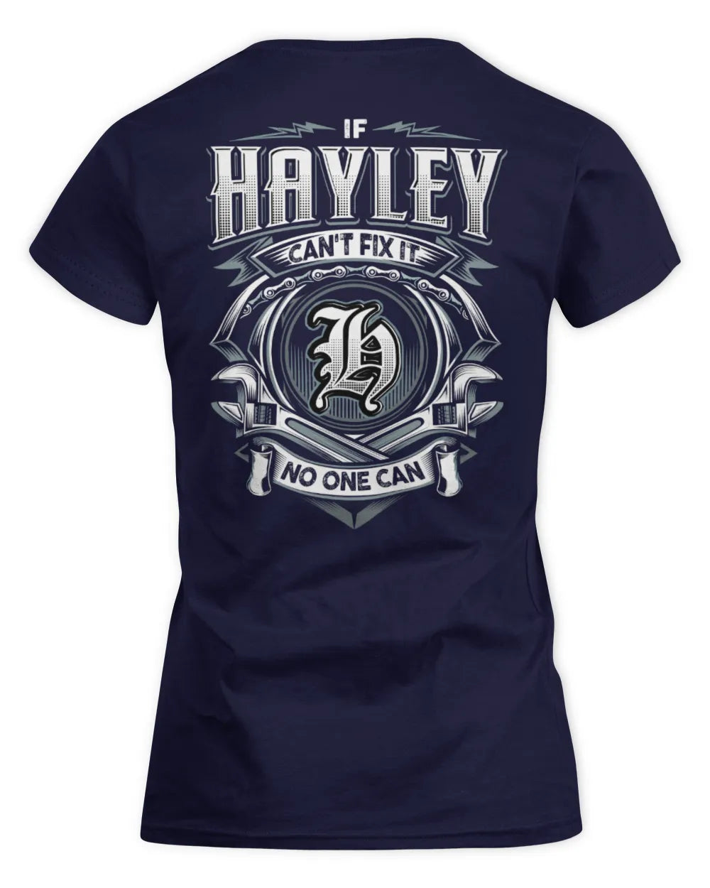 HAYLEY AP81-K4-626 - Personalized Ahmed Quote Apparel “If Ahmed Can't Fix It, No One Can” - Women's Standard T-Shirt - Navy
