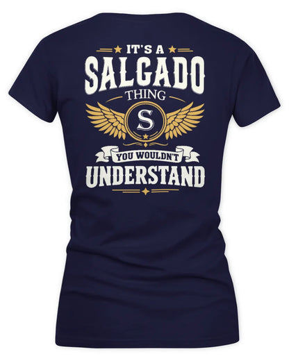 SALGADO KT06-M008 It’s a [NAME] Thing – You Wouldn’t Understand | Personalized Vintage T-Shirt - Women's V-Neck T-Shirt - Navy