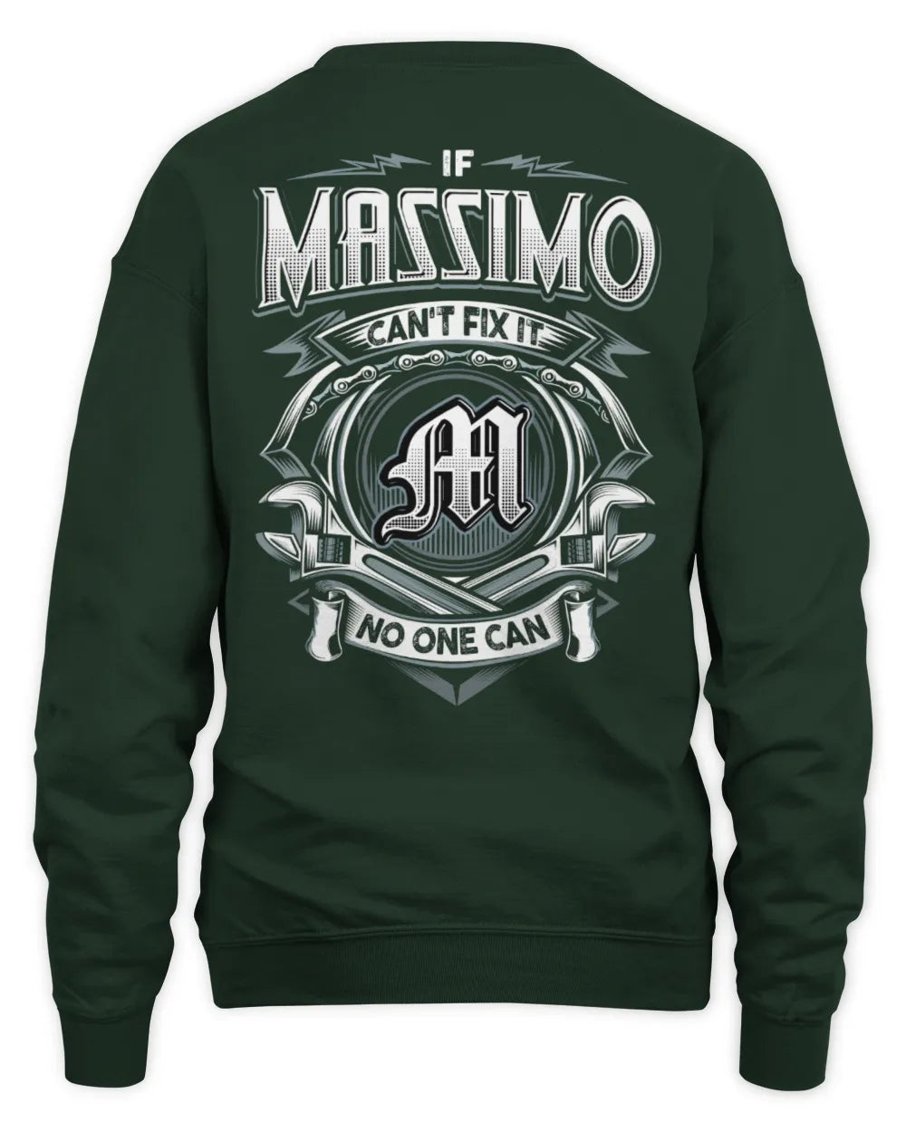 MASSIMO AP81-K4-626 - Personalized Ahmed Quote Apparel “If Ahmed Can't Fix It, No One Can” - Unisex Sweatshirt - Forest Green