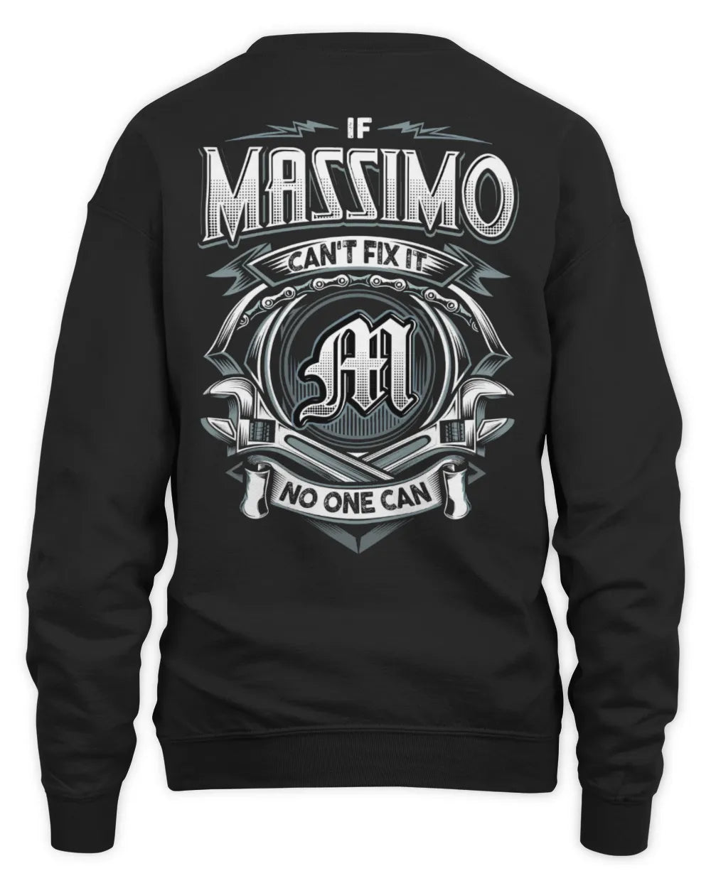 MASSIMO AP81-K4-626 - Personalized Ahmed Quote Apparel “If Ahmed Can't Fix It, No One Can” - Unisex Sweatshirt - Black
