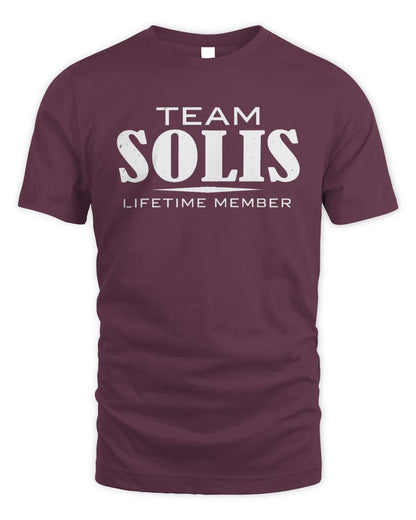 SOLIS BL62-K4-128 - Personalized “Team NAME Lifetime Member” - Unisex Standard T-Shirt - Maroon