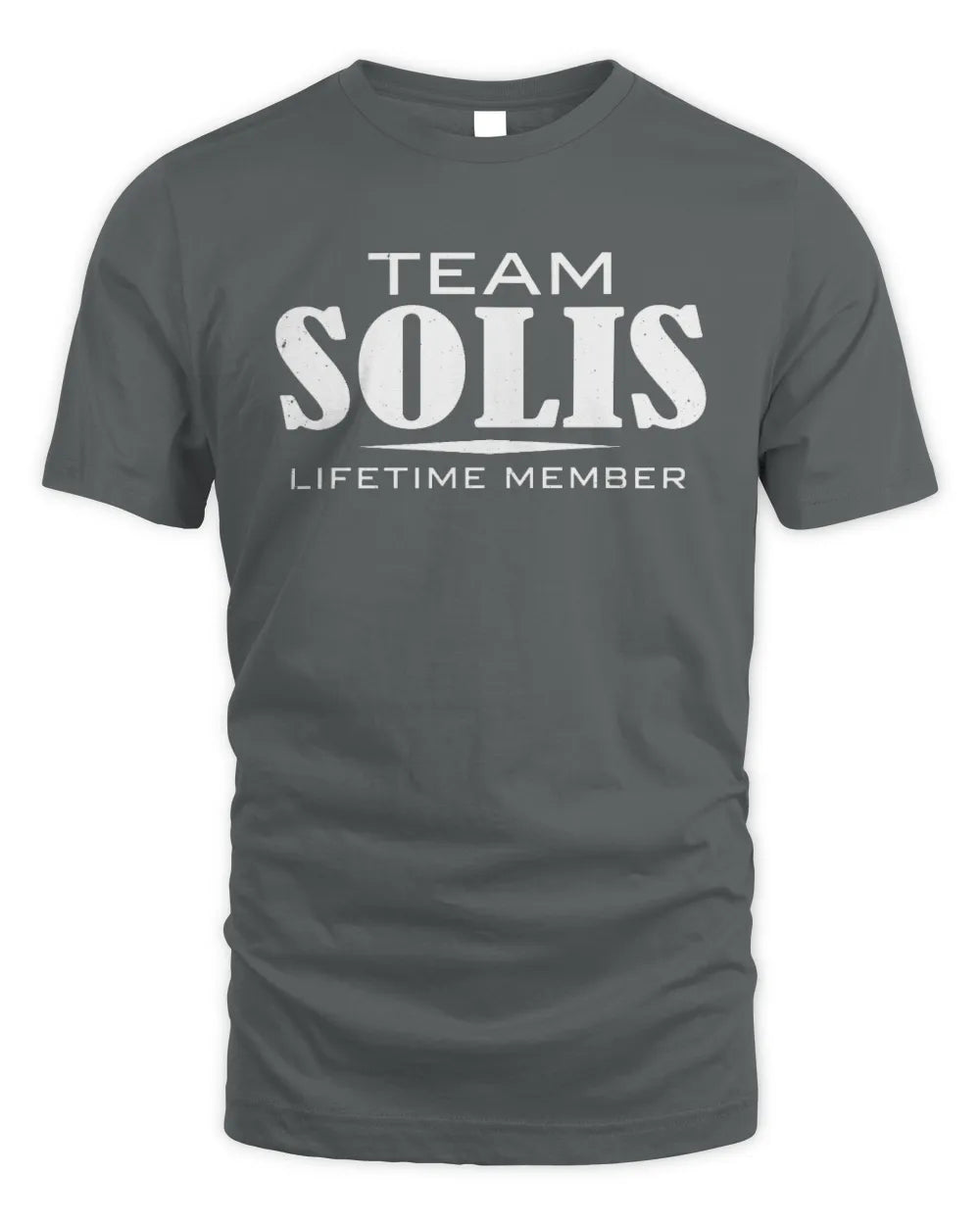 SOLIS BL62-K4-128 - Personalized “Team NAME Lifetime Member” - Unisex Standard T-Shirt - Charcoal