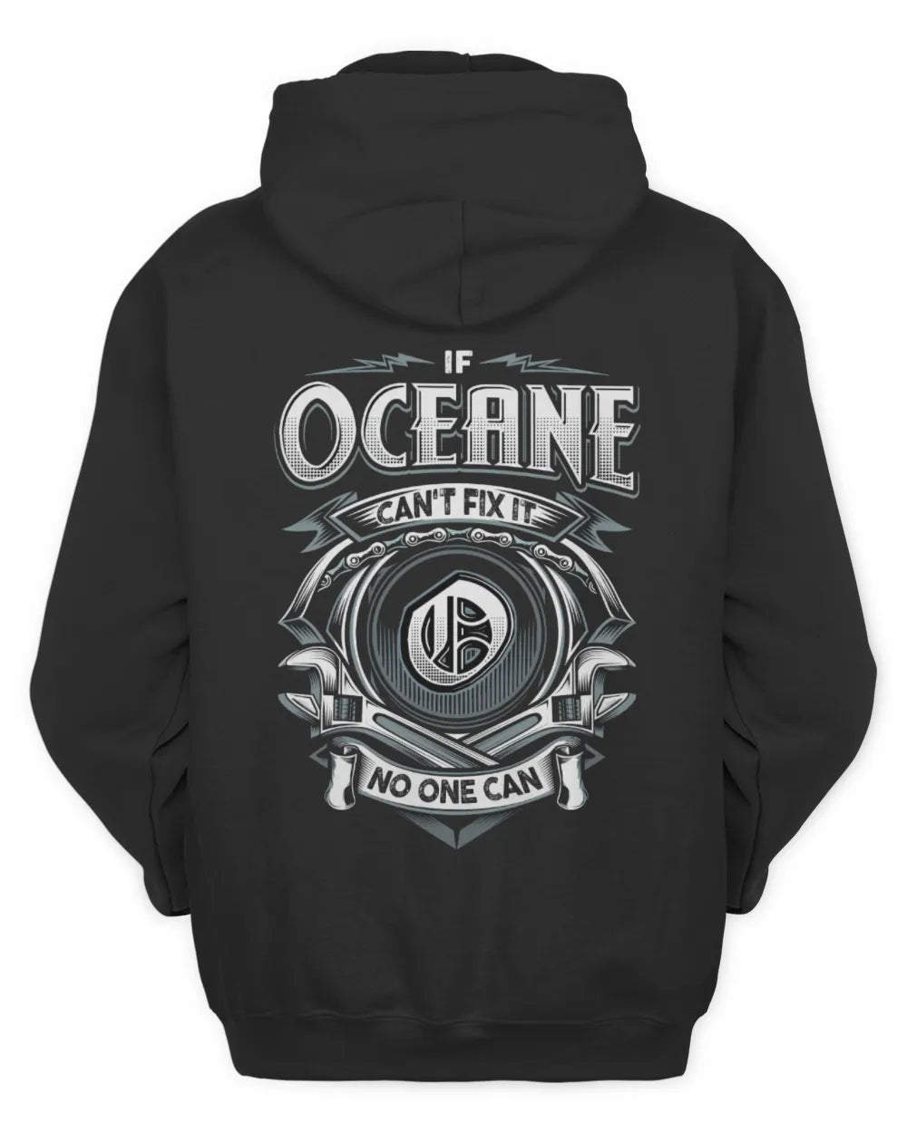 OCEANE AP81-K4-626 - Personalized Ahmed Quote Apparel “If Ahmed Can't Fix It, No One Can” - Unisex Hoodie - Black