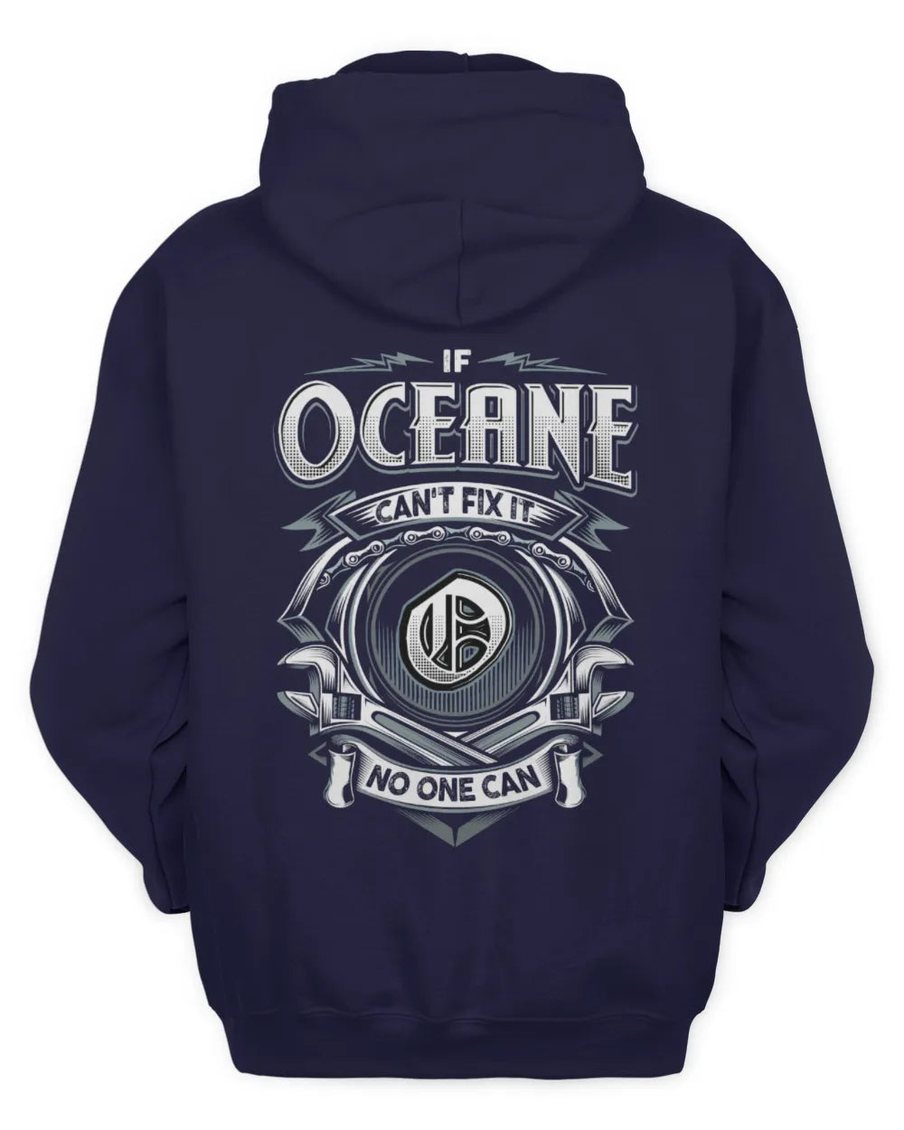 OCEANE AP81-K4-626 - Personalized Ahmed Quote Apparel “If Ahmed Can't Fix It, No One Can” - Unisex Hoodie - Navy